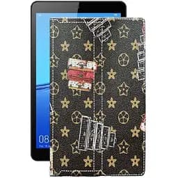 Чехол StatusCASE из экокожи для планшета Huawei MediaPad M5 Lite 8 Луи-Витон-коричневый