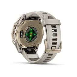 Смарт-часи Garmin Fenix 8 43 мм AMOLED Сапфір Туманно-сірий/М'яке золото з силіконовим ремінцем QuickFit 20 мм - мініатюра 2