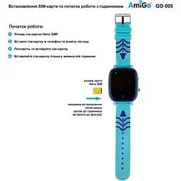 Smart Watch AmiGo GO005 4G WIFI Thermometer Blue - мініатюра 3