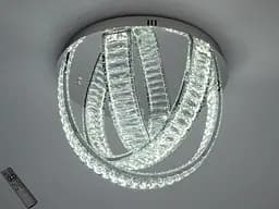 Інноваційна кришталева світлодіодна люстра кільця, 40 Вт, хром