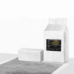 Пелюшки для собак Пухнасте Щастя 40х60 см з бамбуковим вугіллям 50 шт. Чорні