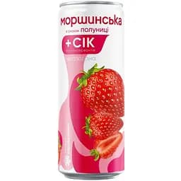 Напій негазований Моршинська зі смаком Полуниці з/б 0.33 л