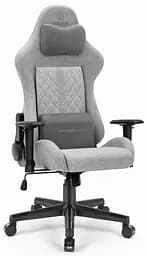 Компьютерное кресло Hell's Chair HC-1006 Grey-Black ткань