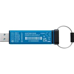 USB флеш накопичувач Kingston 16GB IronKey Keypad 200 Blue USB 3.2 (IKKP200/16GB) - мініатюра 3