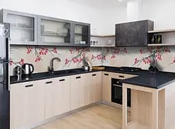 Кухонний фартух Калина в інеї Червоні ягоди ПВХ 60х200 см Рослини Бежевий Happy Pocket Z184627 - мініатюра 4