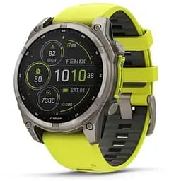 Garmin Fenix 8 47mm Solar Sapphire Titanium w. Amp Yellow/Graphite Silicone Band (010-02906-20/21)