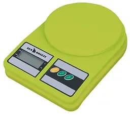 Весы кухонные электронные Sea Breeze SB-073 до 10 кг с тарокомпенсацией зеленый 88101
