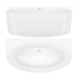 Ванна акрилова пристінна Rea Malta 170x88 whte REA-W3003 Білий