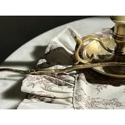 Серветка під тарілку Ecotton Duck Beige водовідштовхувальна кругла з рюшами 43 см (25576) - мініатюра 5