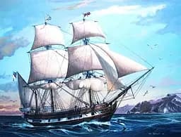 Алмазна мозаїка на підрамнику Фрегат 40×50 см 71717_BGLE