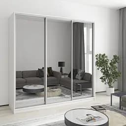 Шкаф-купе трехдверный MebelStar Комбо AL 3 Зеркала 210x60x210 см Аляска белый (MBS-3385)