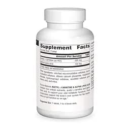 Амінокислота Source Naturals Acetyl L-Carnitine & Alpha-Lipoic Acid 650 мг 30 таб - мініатюра 2