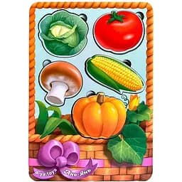 Настольная развивающая игра Корзина с овощами-2 Ubumblebees (ПСФ043) PSF043 сортер-вкладыш