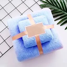 Набір рушників Love You мікрофібра, 135х70 см, 75х35 см, блакитний (60051)