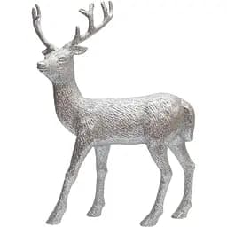 Декоративная новогодняя фигурка Олень 30 см серебристый (004973)