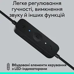 Навушники Logitech гарнітура спеціалізована H570e Corded Stereo USB-C (981-001431) чорна - мініатюра 8