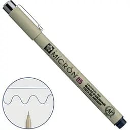 Линер Pigma Micron (0.5) 0.45 мм Сине-черный Sakura