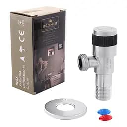 Кран приладовий Kroner KRP Edelstahl Klassisch - ESG100 1/2"х1/2" ЗЗ (CV022973) - мініатюра 4