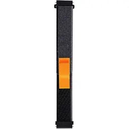 Браслет для Samsung Galaxy Watch 5 - чорно-жовтогарячий Watchbands NormalCloth ширина кріплення 20мм нейлоновий (W21-2WB66883668)