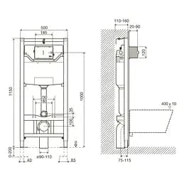 Комплект інсталяція Volle i-Frame 3в1 i9120C + унітаз Volle Hippo з сидінням Slim slow-closing хром 13-44-202, Білий - мініатюра 3
