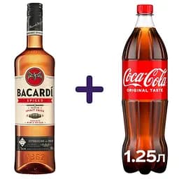 Спиртный напиток на основе рома Bacardi Spiced 40% 1л