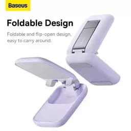 Підставка для ґаджетів Baseus Seashell Series Folding Phone B10551500511-00 Purple - мініатюра 2
