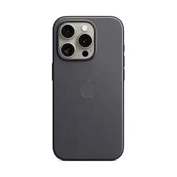 Чехол для Apple iPhone 15 Pro, FineWoven Case with MagSafe, черный, защитная накладка из материала FineWoven, противоударный, для iPhone, защита всего корпуса, поддержка беспроводной зарядки и MagSafe, (ARM71982) - мініатюра 4