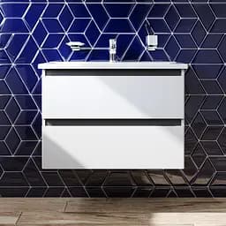 Тумба підвісна AM.PM X - Joy 80 см білий глянець з умивальником (M85-FHX0802-WC0802WG38) - мініатюра 2