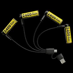 Акумулятор Li-Ion AA Nitecore NH2400 1.5V 2400mAh USB Type-C захищений - мініатюра 3