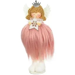 Підвіска новорічна Jumi Фея 1259 хутро 18 см рожева (5900410951259)