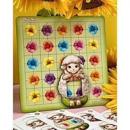 Дерев'яний пазл-сортер Вівця на галявині Ubumblebees (ПСФ096) PSF096, 20 карток - мініатюра 2