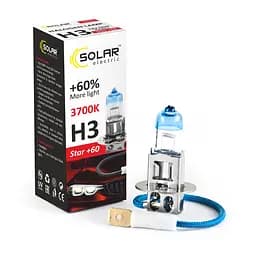 Галогенова лампа Solar H3 12V 55W PK22s Starlight +60%(1233)