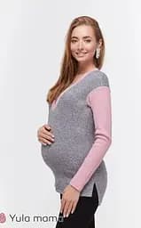 Теплий джемпер для вагітних і годуючих мам з секретом годування Siena розмір L Юла Мама Рожевий - мініатюра 2