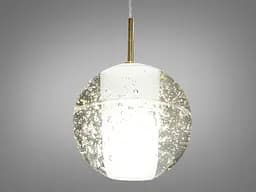 Люстра стельова LED Diasha 3006/1G G4, 1 лампа, метал, скло, сучасний стиль, регулювання висоти, IP20 - мініатюра 3