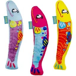 Іграшка для котів Barksi Рибки з котячою м'ятою та дзвіночком 16.5 см 3 шт.