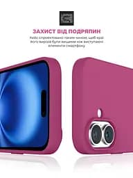Силиконовый чехол для Apple iPhone 16, ICON2 Case, розовый, противоударный, панель, защита всего корпуса, матовая поверхность Soft Touch, выступает над дисплеем, совместим с защитными стеклами и пленками, с микрофиброй, ArmorStandart (ARM81299) - мініатюра 5