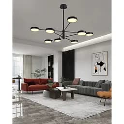 Світильник стельовий Miorro LED Fiori з пультом ДУ 92W 2700-6000К чорний (51-313-003) - мініатюра 7