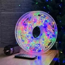 Гірлянда Роса мішура на прозорому проводі 5 метрів Різнокольоровий