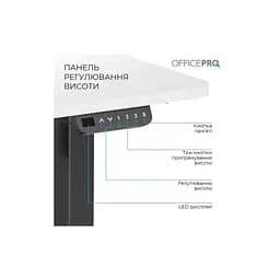 Комп'ютерний стіл OfficePro ODE1670WB White/Black (ODE1670WB) - мініатюра 6