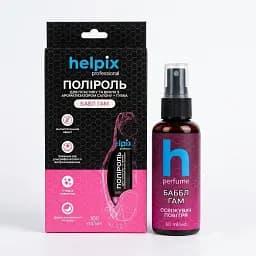 Набір для догляду за салоном авто HELPIX Bubble Gum: поліроль для пластику та вінілу 100 мл + ароматизатор повітря 60 мл