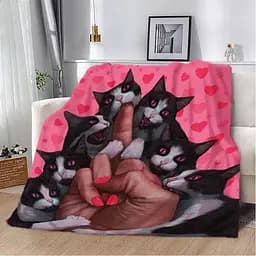 Плед 3D Сміливі котики 2530_B 11962 135х160 см