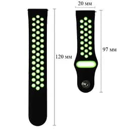 Спортивний ремінець Primo Perfor Sport для Garmin Vivoactive 3/Vivomove HR/Forerunner 245/645 Black Green - мініатюра 4