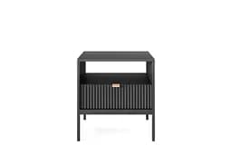 Тумба приліжкова Perfect Home Нова / Nova з 1 шухлядою і чорними ніжками S54 Чорний (PFH-091251)