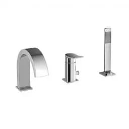 Змішувач на борт ванни Paffoni Tilt з душовим гарнітуром chrome TI040CR, Хром