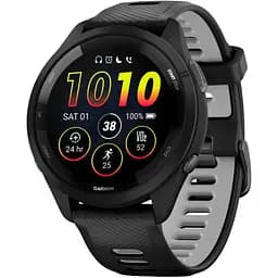 Смарт-годинник Garmin Forerunner 265 Black Bezel and Case with Black/Powder Gray Silicone Band 010-02810-10 (89347)