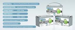 Літій-залізо-фосфатний акумулятор TCBWorth 12.8V 100Ah 1280Wh LiFePO4 - мініатюра 4
