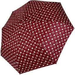 Женский складной зонтик полуавтомат Toprain 96 см бордовый