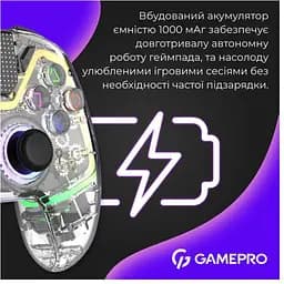 Геймпад Bluetooth джойстик GamePro GPS-13T Bluetooth 5.3/USB (PC/iOS/Android/PS3/PS4) DualShock RGB - мініатюра 15