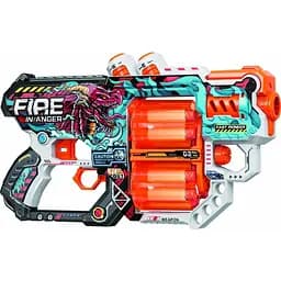 Игрушечный детский пистолет мех. с двойным барабаном и мягким. патронами (12 шт.)(огонь гнева)(31.5х18.5см)