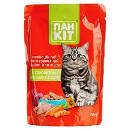 Влажный корм Пан Кот с сочным кроликом в соусе, 100 г